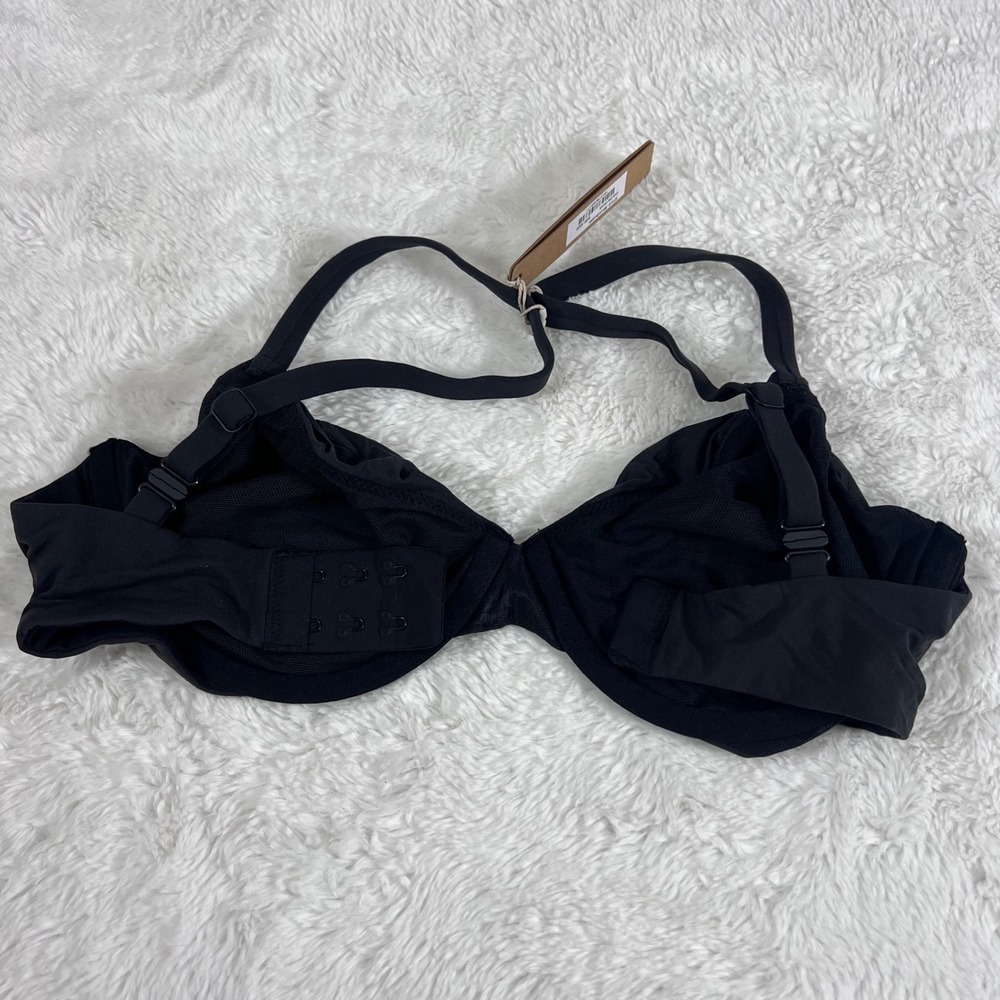 SKIMS Women's Unlined‎ Underwire Bra Onyx Black BR-UWR-0234 Size 32DD NEW - Picture 5 of 11